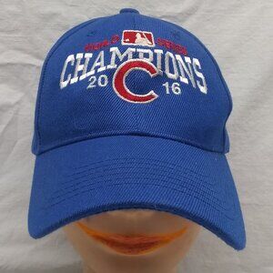 Chicago Cubs 2016 World Series Champions Hat Cap Light Blue Great Vintage !!!